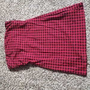 Vintage red and black gingham strapless top size small